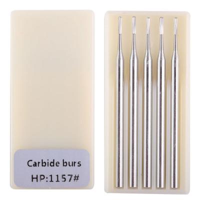 China For Dental High Quality Straight Low Speed Denture Steel Low Speed Cleaning Handpiece Carbide Burs HP 1156/1157/HP701L Tungsten Handpiece Orthdent 5Pcs/Box for sale