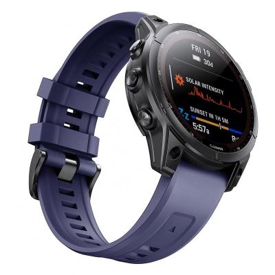 China High Quality Pure Color Silicone Watch Band For Garmin Fenix 7 /7S/7X 20mm Silicone Watch Strap for sale