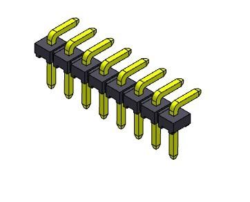 China TIPO 1 YA MONTADO *2 PIN To 1*40PIN H=2.54MM H=1.5MM de la sola fila de Pin Header Connector 2.54m m en venta