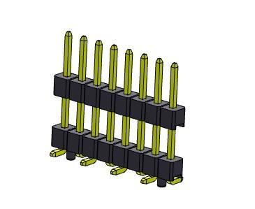China TIPO dual de SMT de las filas de Pin Header Connector 2.54m m con las clavijas 1*2 PIN To 1*40PIN H=2.54MM en venta