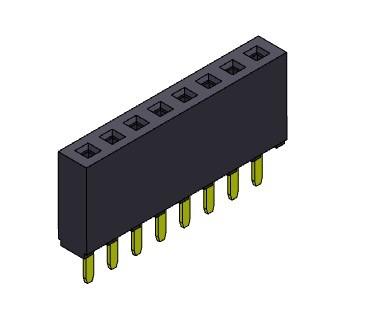 China TIPO 1 femenino *2 PIN To 1*40PIN H=8.50mm de la inmersión de la fila del conector 2.54m m del jefe solo en venta