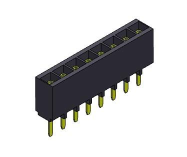 China TIPO 1 femenino *2 PIN To 1*40PIN H=6.80mm de la inmersión de la fila del conector 2.54m m del jefe solo en venta