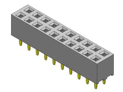 중국 2*40PIN H=4.30mm에 대한 여성 해더 커넥터 2.00 밀리미터 이원적 가로열 딥 타입 2*2PIN 판매용