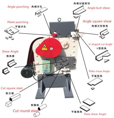 China Construction works QA32-8B Multifunctional hydraulic punching and shearing machine for sale