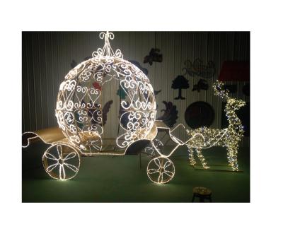 China Holiday Lights Good Products Christmas Deer Pulling Car Modeling Style Variety Shapes Nice Romantic Christmas Tree Fantasy Lights Show for sale