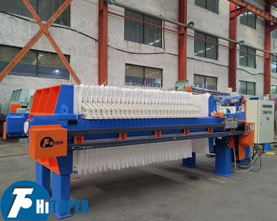 中国 40m2 自動室フィルタープレス 鉱山脱水,870x870mm プレートフィルタリングマシン 販売のため