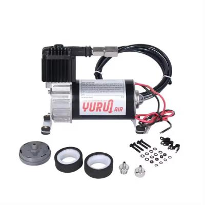 China Dc 12v Air Ride Suspension Compressor Chrome And Black For Truck for sale
