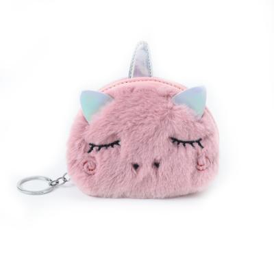 China New Fashion Design Cute Small Animal Shape Cat Unicorn Purse Custom Toy Plush Coin Purse for sale
