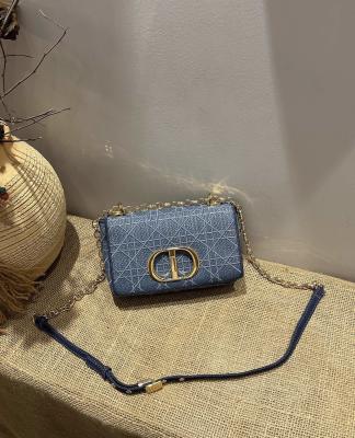 China Gesticktes Mini Designer Purses Dior Caro-Denim klein zu verkaufen