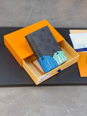 China Louis Vuitton LV X YK Mini Designer Purses Pocket Organizer Black Pumpkin Print for sale