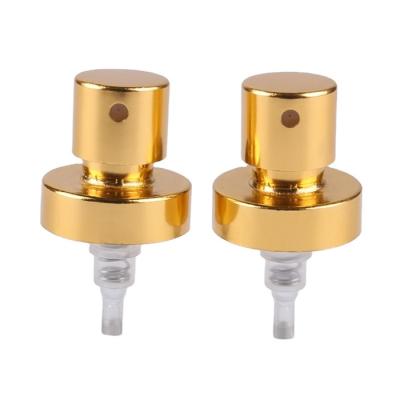 中国 光沢のあるGold Aluminum プラスチック PET Perfume Crimp Spray Pump 20mm 販売のため