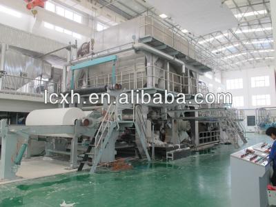 China High Speed Wood Pulp CE 2850/1500 Crescent Tissue Machine Energy Saving With Yankee Dryer for sale