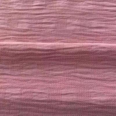 China Antistatic For Dress Cey Yarn Square Design Jacquard Fabric Airflow Dyeing Chiffon Fabric for sale