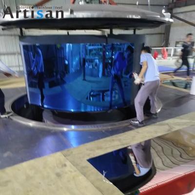 China ASTM-Standard Blauer Spiegel aus Edelstahlplatte PVD-Panel zu verkaufen