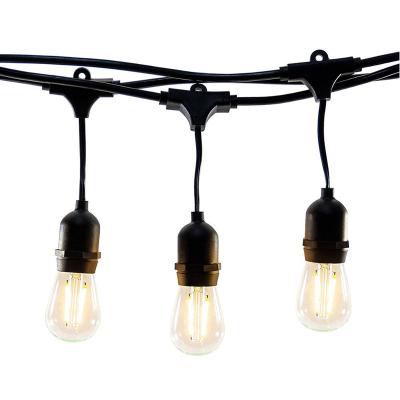 China Commercial 100 ft. Black Commercial Medium Hanging String Light Socket for sale