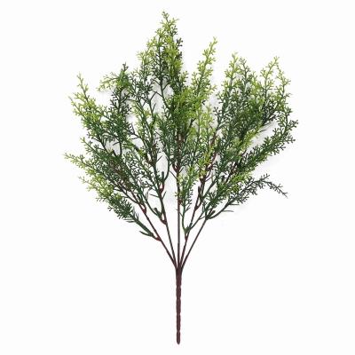 China Decoration Grass Ornaments Artificial Bush Plant For Indoor Simulation Fern Green Plastic Decoration AHB1078 for sale