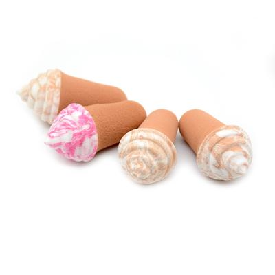 China Wholesale Eco-friendly Shaped Ice Cream Egg Makeup Sponge Beauty Cosmetic Base Blows Private Label Makeup Sponge à venda