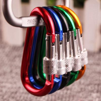 China Durable Multifunctional D-Type Swivel Locking Carabiner, Increasing Carabiner Swivel Hook Clip for Dog Leash, Hammock, Camping, Increasing for sale