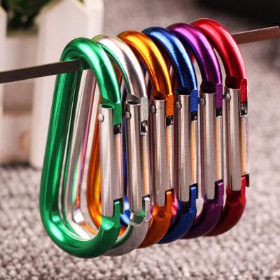 China Durable D Shaped 40x76mm Heavy Duty Aluminum Carabiner Snap Hooks Big Size Large Carabiner Handbag for sale
