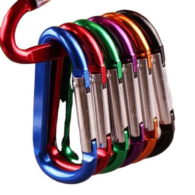 China Wholesale Assorted Colors Durable D Shape Carabiner Clip Hooks Large Aluminum Chain Snap Hook Bag Aluminum Snap Hook for sale