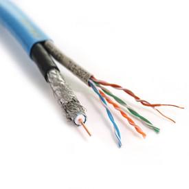 China Rede cabo do Lan CAT5E do cabo de RG6quad + de 24AWG UTP CAT5E com 4 pares à venda