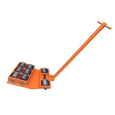 China Warehouse Promotion 8-12Ton 180 Degree Rotating Industrial Tooling Heavy Duty Mobile Roller Skate Cart for sale