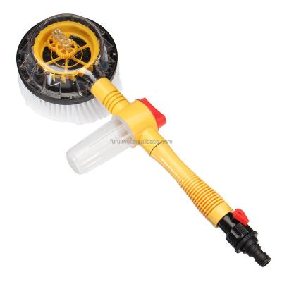 China 2021 PP/PA car wash brush kit with long handle 360 degree automatic non-electric rotating brush for sale