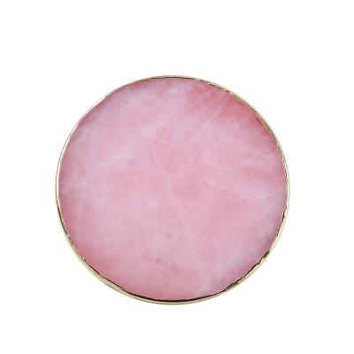 China China China Factory Gemstone Crystals Customized Crystal Agate Coaster Powder Cup Pad for sale
