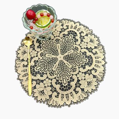 China Sustainable Lace dining mat vase coffee table mat home textile pillow sofa accessories lace ins style for sale