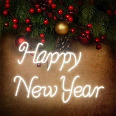 China Hotel/Bar/Home/Wedding Paty Free Custom Design Neon Sign Happy New Year Neon Sign Night Light Acrylic Led Neon Flex Lighting for sale