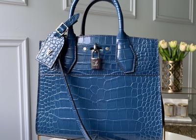 China Luxusquerkrokodil-Haut Tote Bag Lock Decoration des körper-23cm zu verkaufen