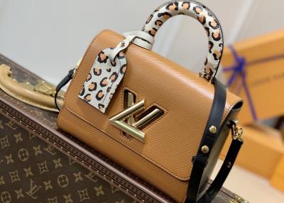 中国 ねじれの小さいハンドバッグ18cmの長さLV M58546を印刷しているヒョウ 販売のため