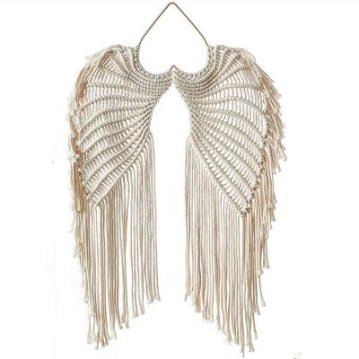 China Handcrafted wall hanging by suitable decor Handmade Angel Wings Tapestry quality price guarantee for sale