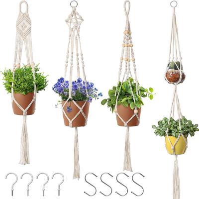 China Sale CLASSIC Various Widely Indoor Plant Tray Marcrame Plant Hangers for sale