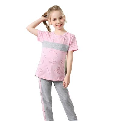 China Summer New Breathable Children's Clothing Pajamas Home Baby Underwear Set Thin Section Children Clothes Two-piece Girls Clothes Set for sale