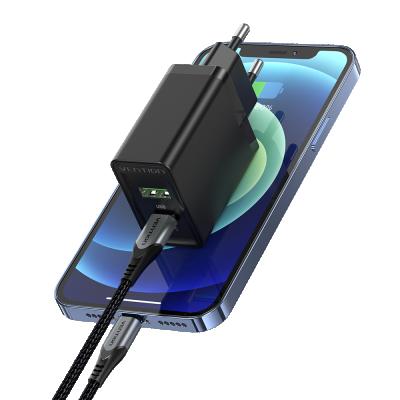 China Universal Palladium Micro Fast Wall Charger Mobile Phone CE Adapter Vention USB 18W 20W Dual Port Charger for sale