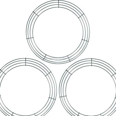 China Christmas Decoration 4 Spools Metal Wire Wreath Rings Wire Wreath Frame For Christmas for sale