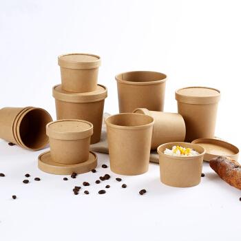 China Biodegradable Disposable Eco Friendly Wholesale Food Container Take Out Soup Paper Bowls With Lid for sale