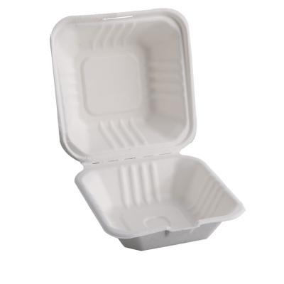 China Disposable Biodegradable Take Out Food Container With Clamshell for sale