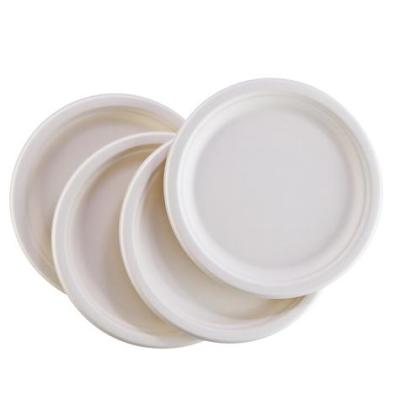China Sugar Cane Disposable Microwave Safe Food Wrapping Paper Plates Take Away Round For Pizza for sale