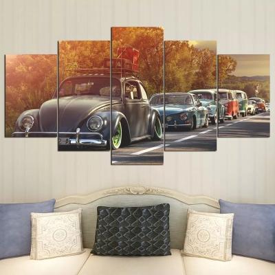 China International Organization for Standardization Modern Art Painting Poster Living Room Canvas Car Picture Bedroom Decor Wall Paintings 5 Pieces for sale