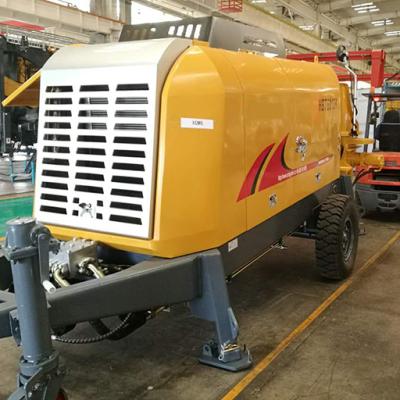 China Hotels China Brand Hydraulic Concrete Machinery HBT10020V 100m3/h 7.4ton Trailer Concrete Pump For Sale for sale