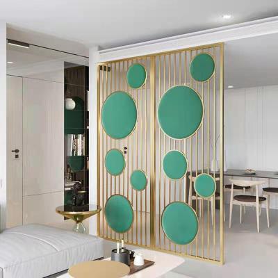 China Modern Minimalist Chinese Decorative Metal Room Divider Screen Partition For Hotel for sale