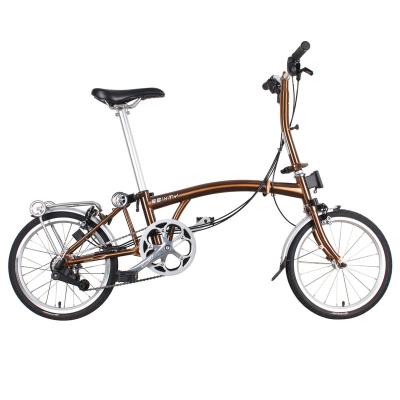 China 3Sixty Steel Folding Bike 16 Inch 6 Speed Y-Bar S6 Bronze for sale