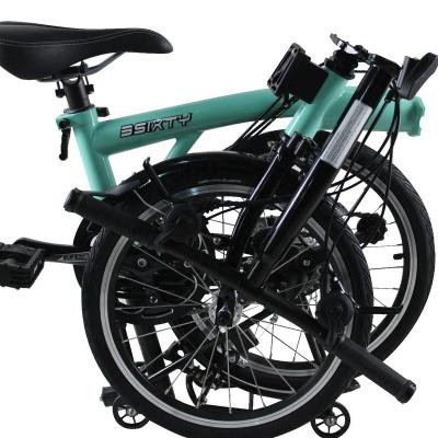 China 3SIXTY Steel 16 Inch Folding Bicycle 6 Speed Y-Bar S6 Bianchi for sale