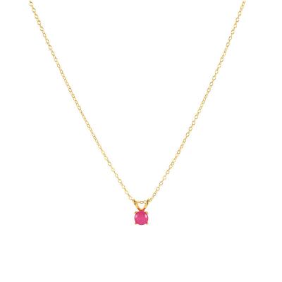 China FASHIONABLE 925 Sterling Silver Diamond Pendant Fine Jewelry Necklaces Colorful Gold Plated Chain Necklaces For Women for sale