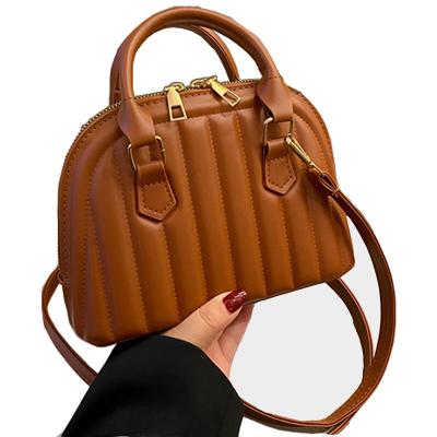 China Fashion New Fashion Ladies Tote Bag Temperament Gentle Simple Stretch Shell Handbag Single Shoulder Crossbody Bag For Women for sale