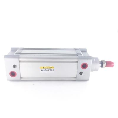China ISO6431 standard DNC series double acting air locking pneumatic cylinder with lock for sale