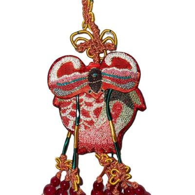 China Hot Selling Model Handmade Retro Embroidery Pendant Hand Embroidery Pendant Embroidery Gift for sale