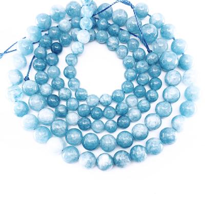 China Wholesale Soft Round Loose Handmade Wathet Blue Beads Crystal Beads Bracelet DIY For Earrings Jewelry Accessories for sale